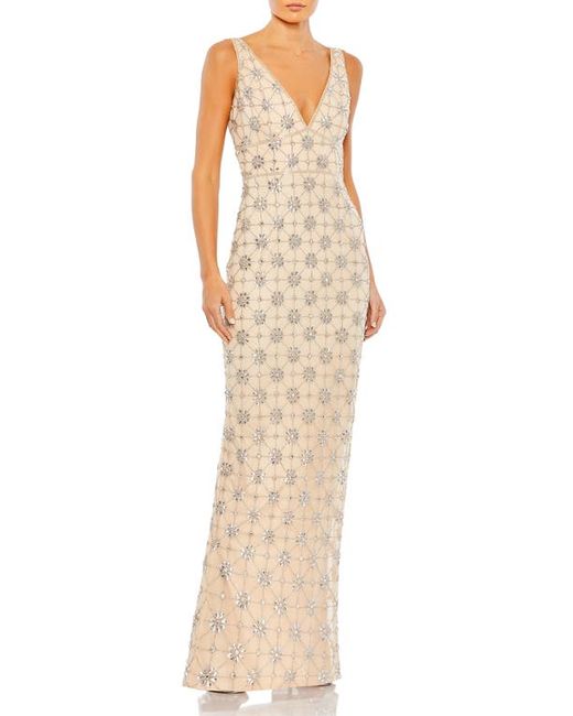 Mac Duggal Floral Bead Column Gown in at