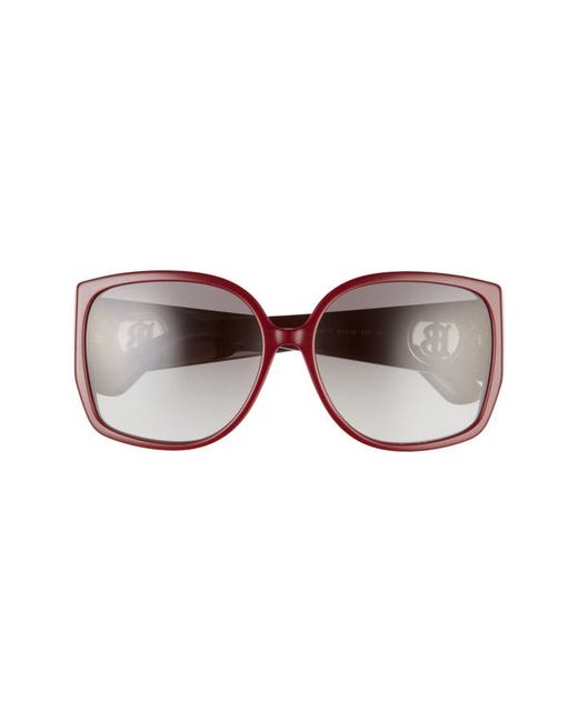 Burberry 61mm Square Sunglasses in Bordeaux/Grey Gradient at