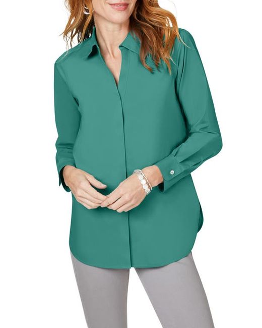 Foxcroft Kylie Non-Iron Cotton Button-Up Shirt in at