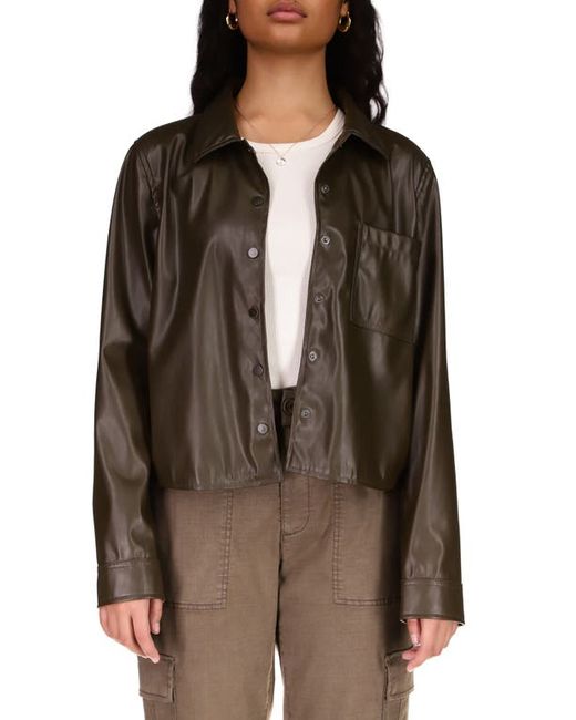 Sanctuary Faux Leather Shirt Jacket in at