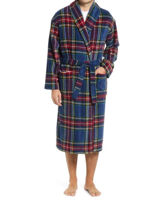 Majestic International Tidings Traditional Plaid Plush Robe in at