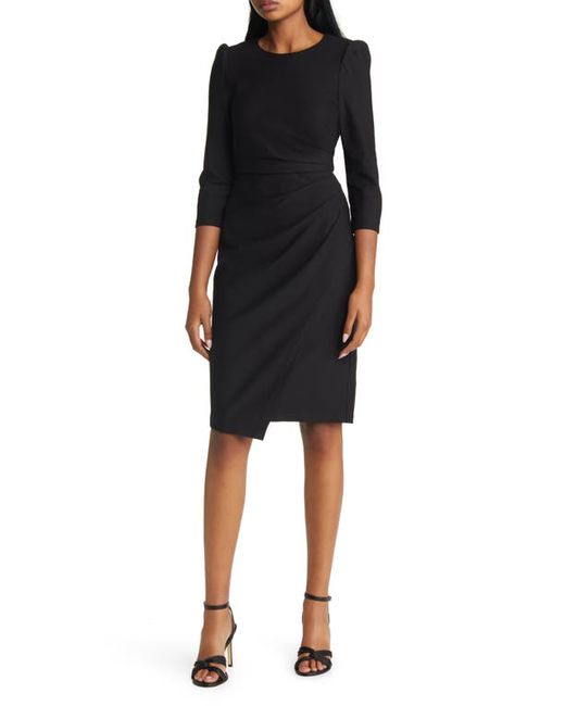 Eliza J Pleated Long Sleeve Dress in at