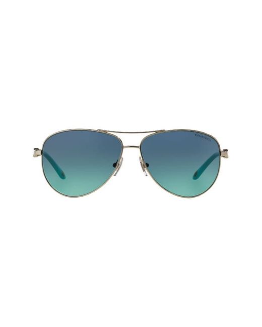 Tiffany & co. . 58mm Aviator Sunglasses in Blue Gradient at