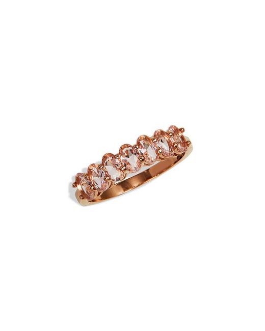 Savvy Cie Jewels 18K Rose Gold Plate Oval Cubic Zirconia Ring in at