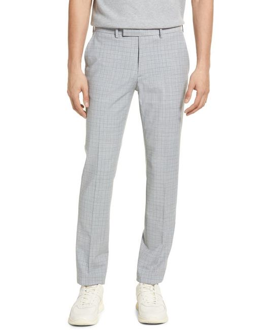 Open Edit Extra Trim Fit Plaid Wool Blend Trousers in at