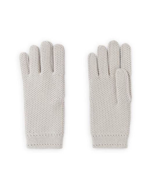 Loro Piana Mixed Stitch Cashmere Gloves in at