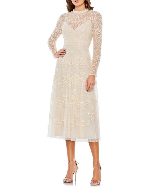 Mac Duggal Sequin Long Sleeve Cocktail Dress in at
