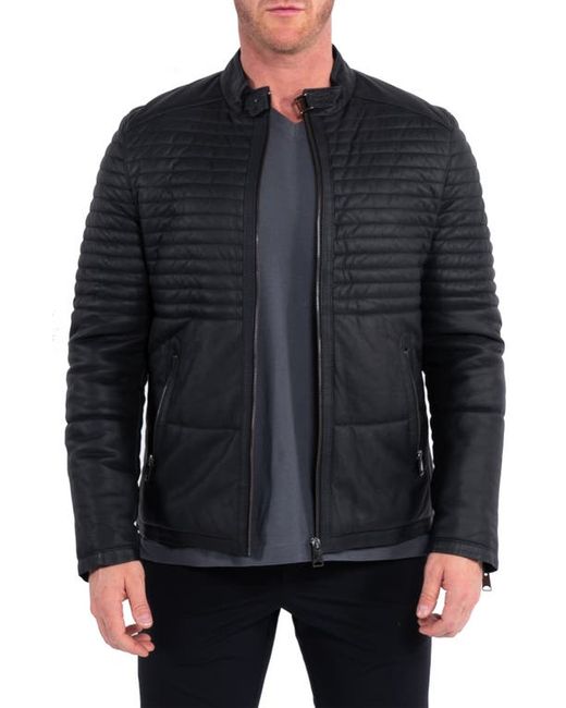 Maceoo Quilted Leather Jacket in at