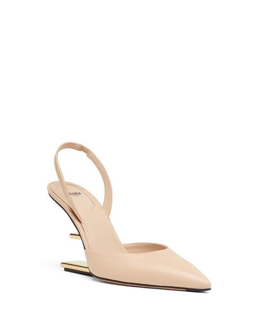 Fendi First F Heel Slingback Pointed Toe Pump in at
