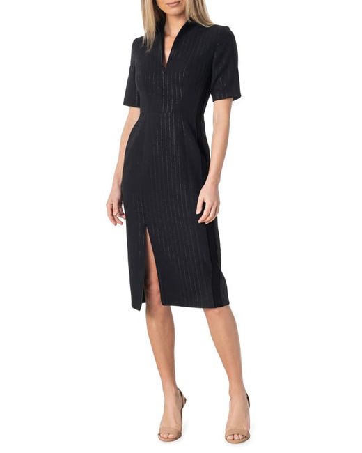 Dress the population Gloria Front Zip Sheath Dress in at