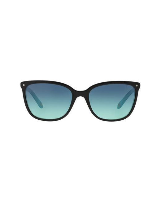Tiffany & co. . 55mm Mirrored Square Sunglasses in Black Gradient at