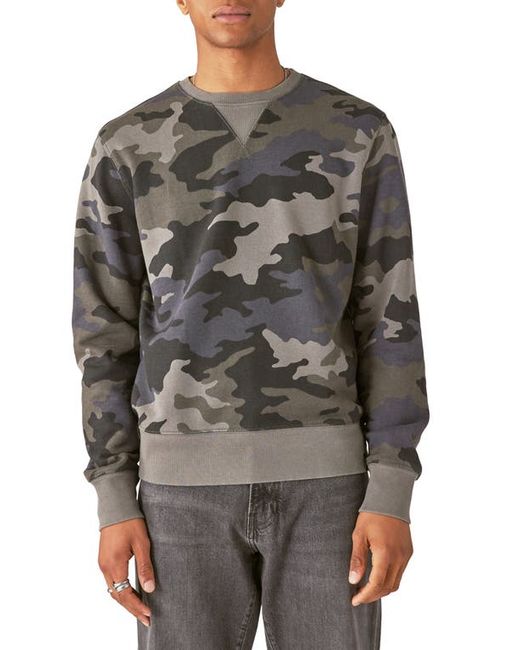 Lucky Brand Camouflage Sueded French Terry Sweatshirt in at