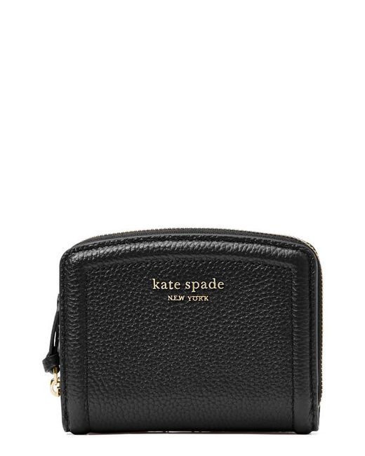 Kate Spade New York knott small pebbled leather bifold wallet in at