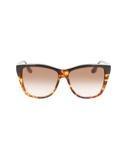 Victoria Beckham 57mm Gradient Lens Cat Eye Sunglasses in at