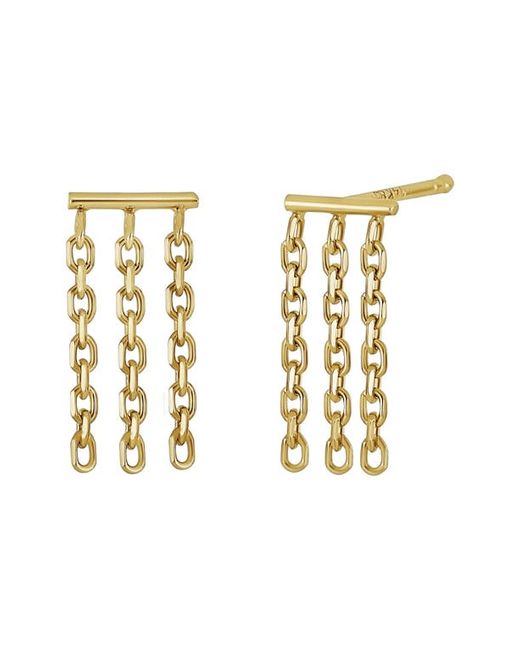 Bony Levy 14K Gold Mini Chain Stud Earrings in at