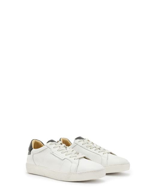 AllSaints Sheer Sneaker in White/Metallic at