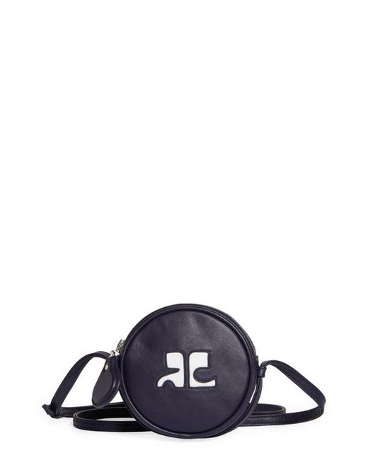 Courrèges Small Circle Leather Crossbody Bag in at