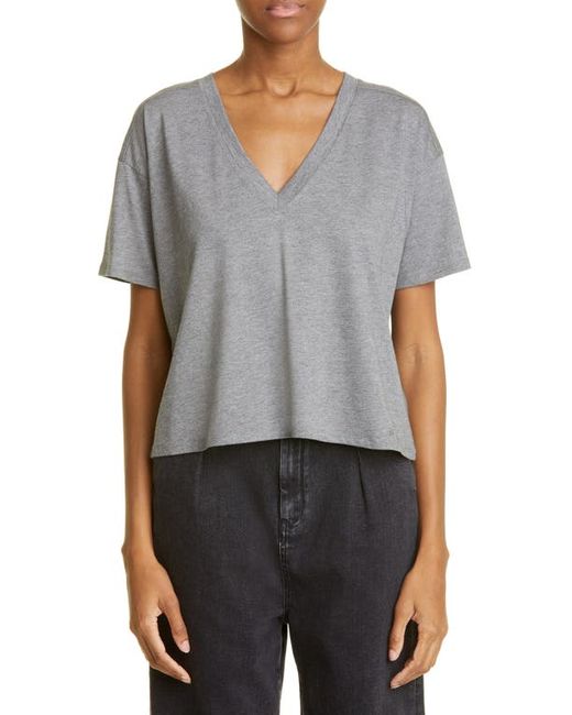 Loulou Studio Faaa V-Neck Cotton T-Shirt in at