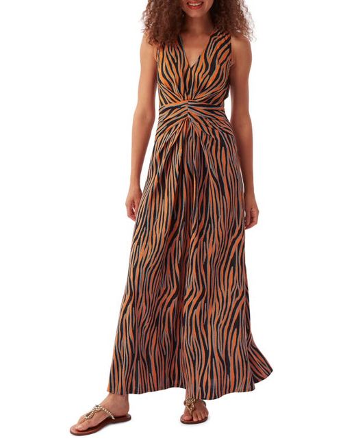 Dvf Ace Zebra Print Maxi Dress in at