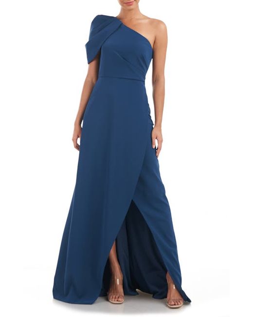 Kay Unger Briana One-Shoulder Draped Gown in at