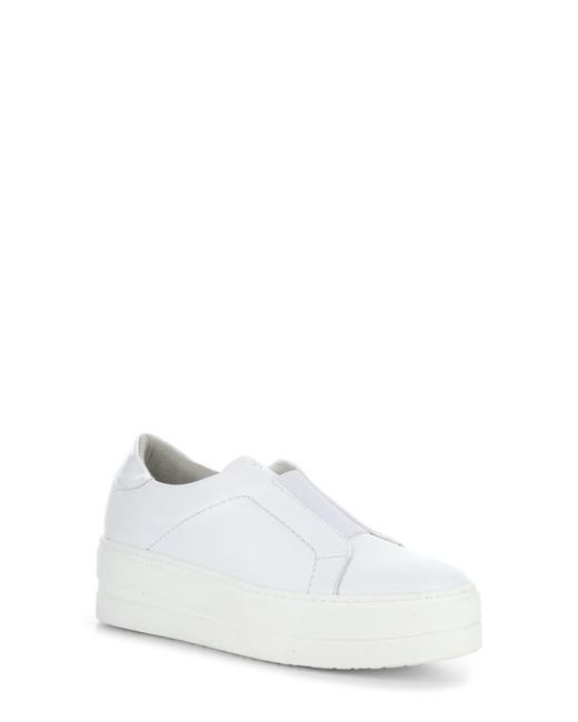 Bos. & Co. Bos. Co. Mona Platform Slip-On Sneaker in Bianco Feel/Patent/Elastic at