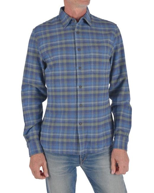 Kato The Ripper Plaid Organic Cotton Flannel Button-Up Shirt in at