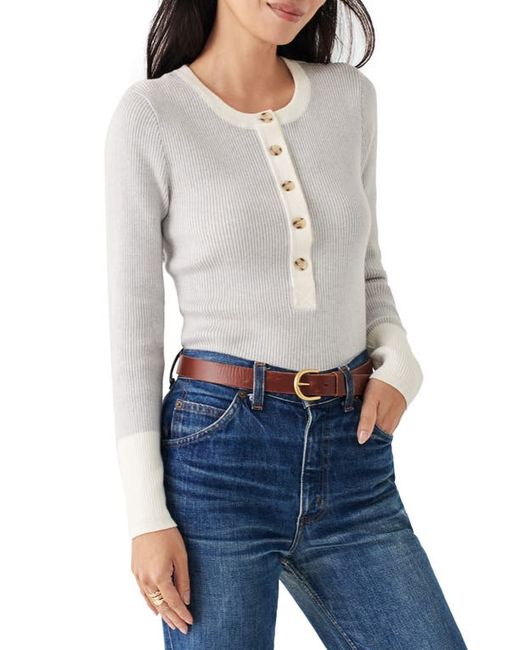 Faherty Mikki Organic Cotton Cashmere Henley Sweater in at