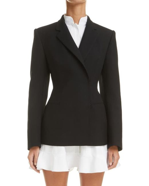 Alaïa One-Button Virgin Wool Jacket in at