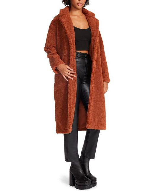 Steve Madden Saide Faux Fur Long Jacket in at