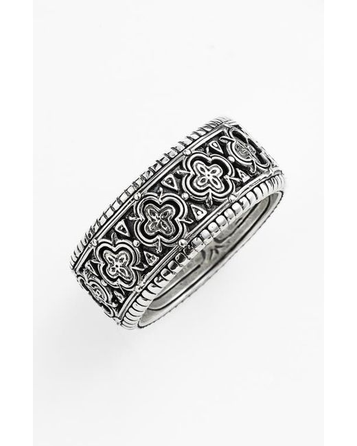 Konstantino Classics Clover Etched Ring in at