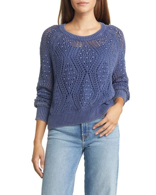 Lucky Brand Open Stitch Pullover Sweater in at