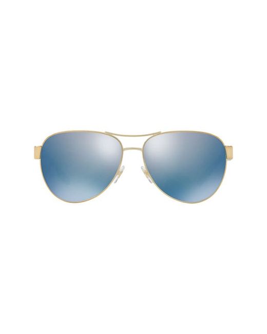 Tory Burch 60mm Polarized Aviator Sunglasses in at