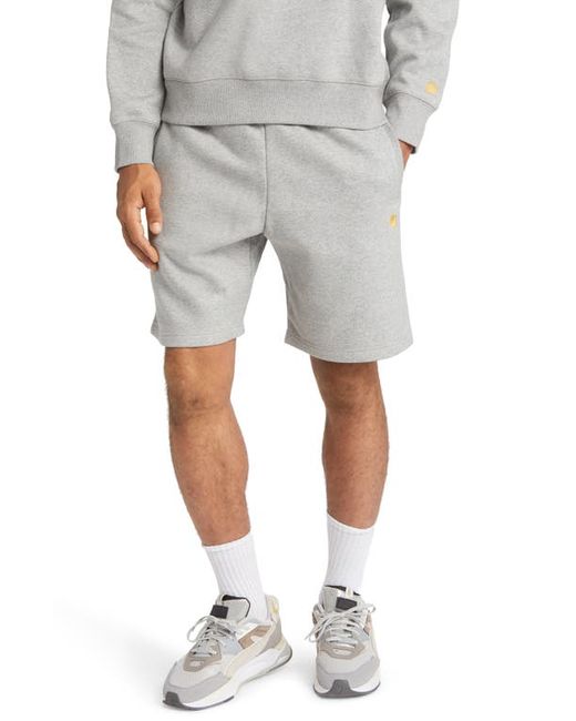 Carhartt Work In Progress Chase Sweat Shorts in Grey Heather Gold at