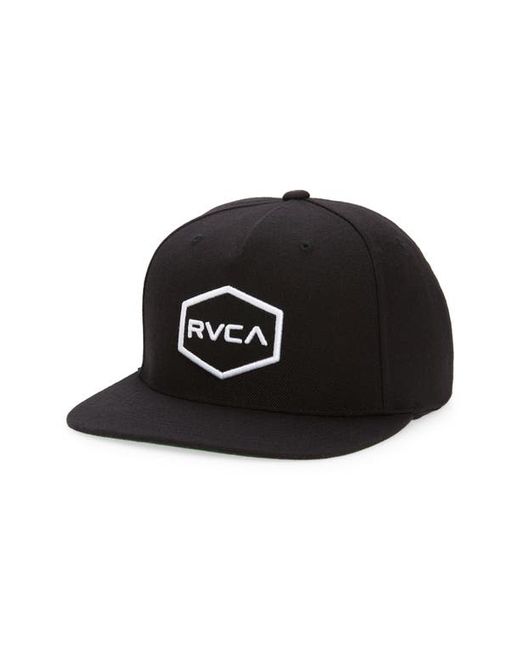 Rvca Commonwealth Snapback Baseball Cap in Black at