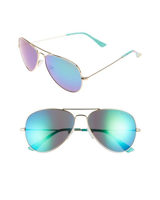 Lilly Pulitzer® Lilly Pulitzer Lexy 59mm Polarized Aviator Sunglasses in at