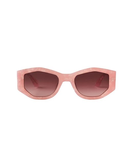 Diff Zoe 52mm Square Sunglasses in Geo Wine at
