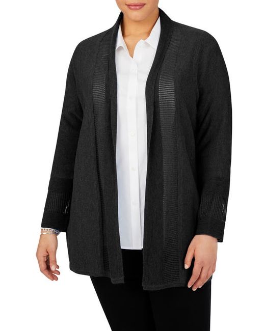 Foxcroft Mixed Stitch Open Front Cardigan in at