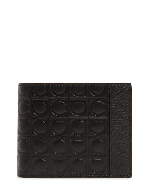 Salvatore Ferragamo Gancini Bifold Leather Wallet in Nero/Nero at