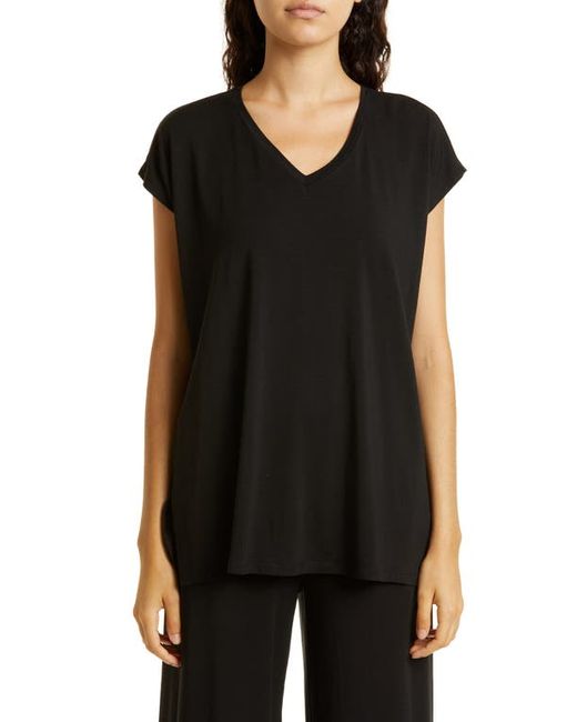 Eileen Fisher V-Neck Long Boxy Top in at