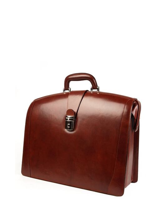 Bosca Triple Compartment Leather Briefcase in at