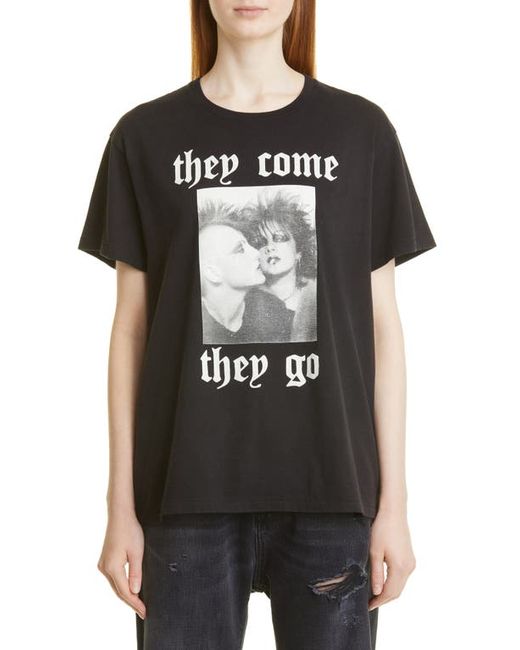 R13 They Come Go Cotton Graphic Tee in at