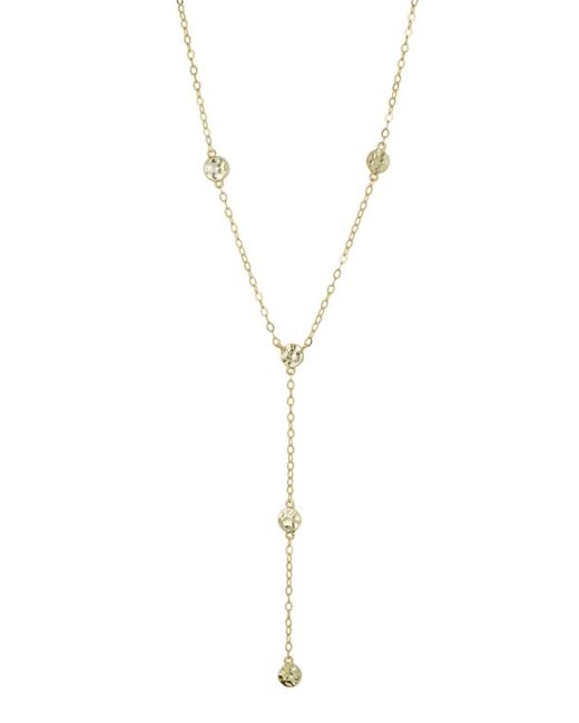 Argento Vivo Sterling Silver Hammered Station Y-Necklace in at