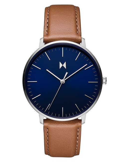 Mvmt Legacy Slim Leather Strap Watch 42mm in at