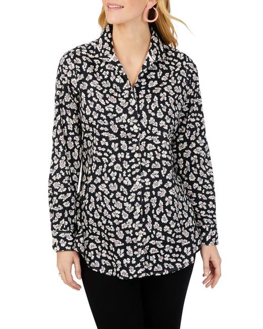 Foxcroft Lucca Floral Cotton Blouse in at