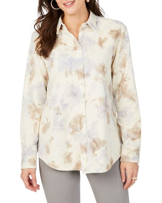 Foxcroft Zoey Tie Dye Button-Up Shirt in at