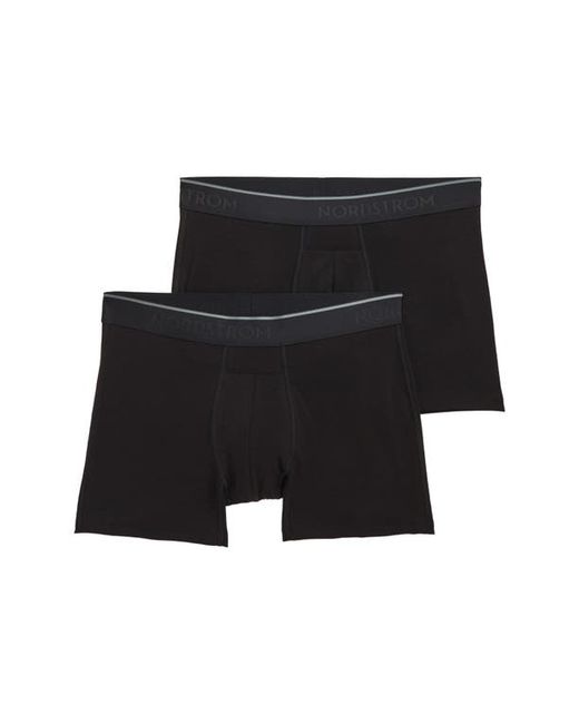 Nordstrom 2-Pack Stretch Supima Cotton Boxer Briefs in at