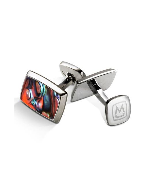 M-Clip® M-Clip Abalone Cuff Links in Stainless Steel at