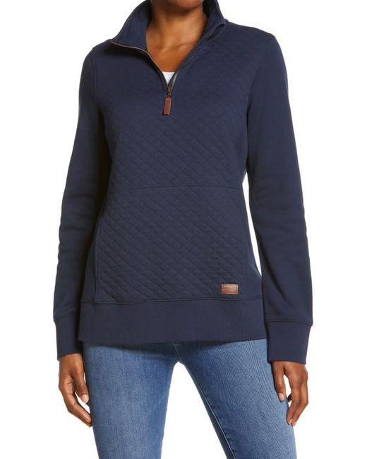L.L.Bean Quilted Quarter Zip Pullover in at