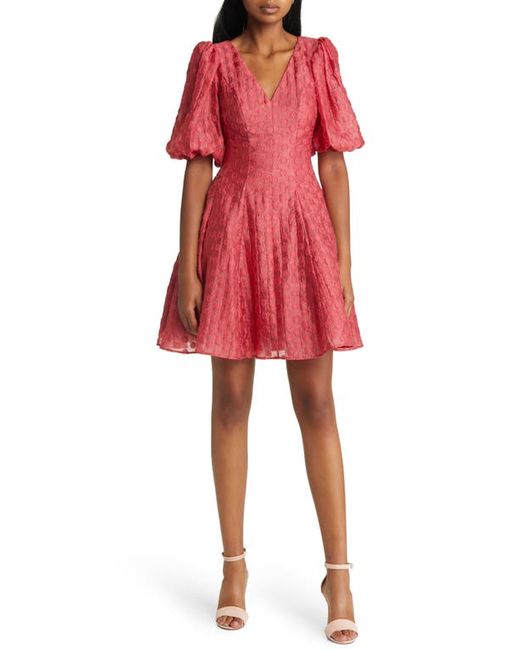 Rachel Parcell Dot Jacquard Fit Flare Organza Dress in at