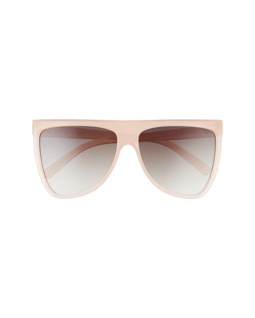 Le Specs Reclaim 60mm Flat Top Sunglasses in Blush Grad at